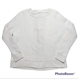 Athleta Women’s Wool Cashmere BlendCream  Crewneck Sweater Size Small